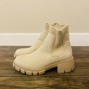 Sincerely Jules Womens Cream Colored Boots